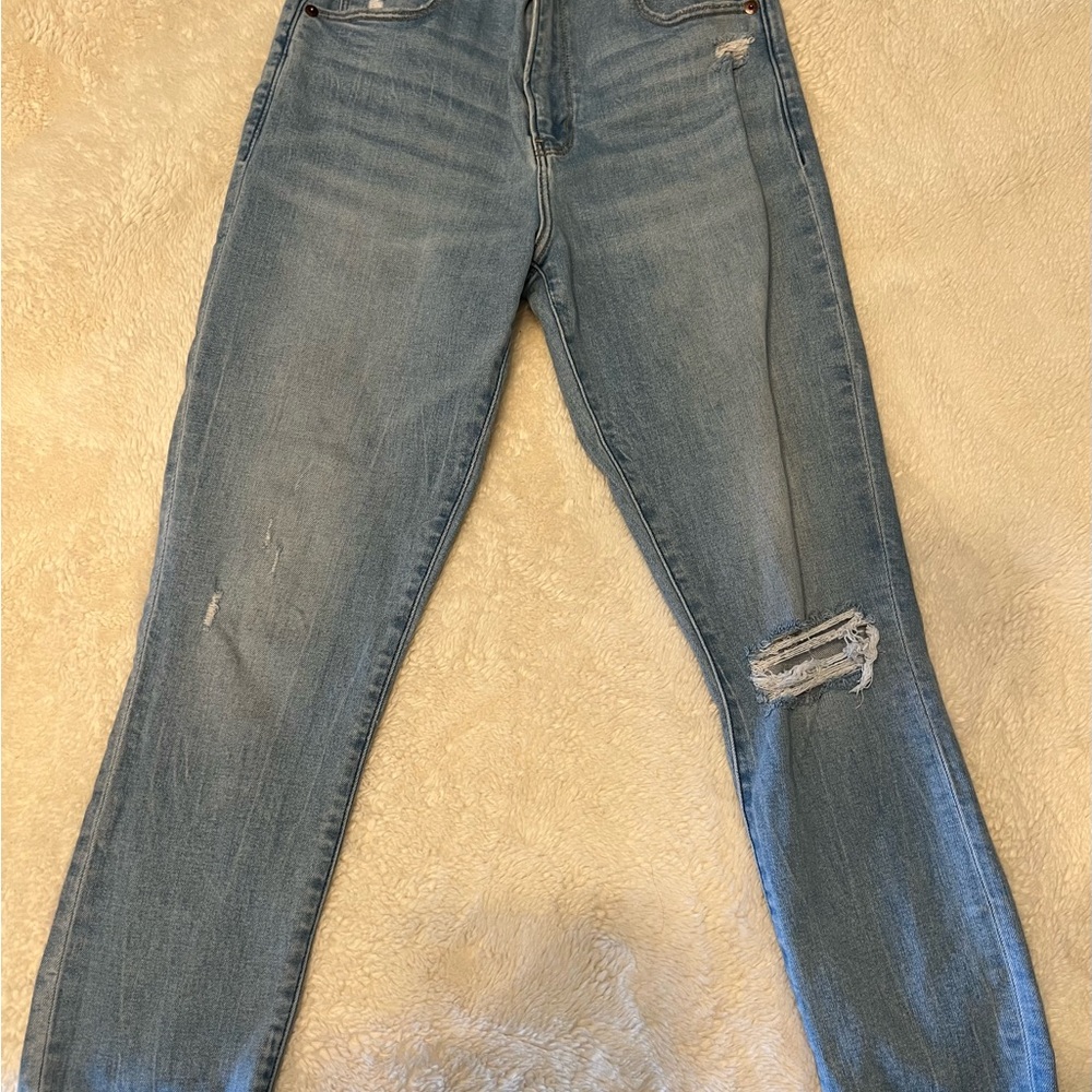 Abercrombie & Fitch Blue Skinny Jeans Distressed Style